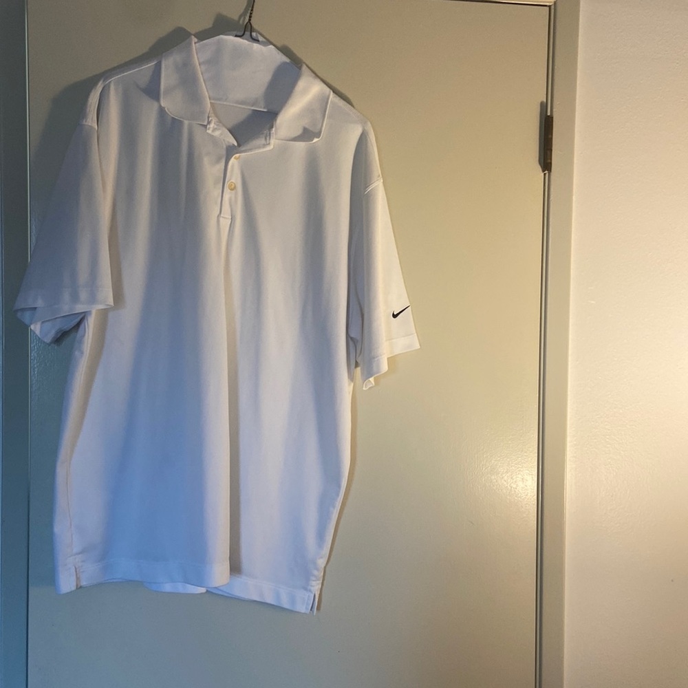 Nike Dry Fit White Golf Shirt